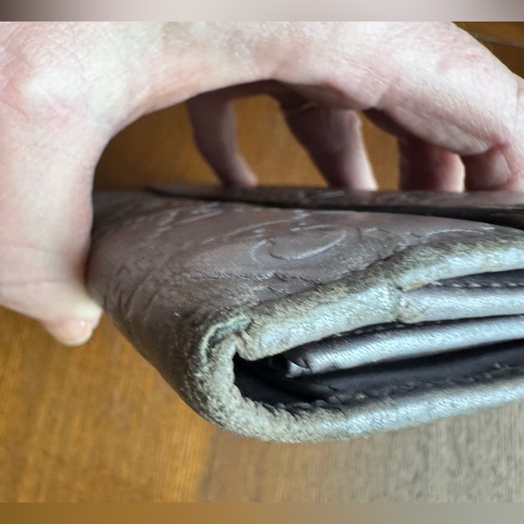 Gucci Guccissima GG Gold Heart Silver Leather Long Wallet W/COA - Picture 5 of 16